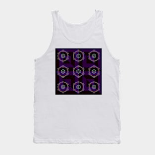 Pinwheels on Purple and Black Tank Top